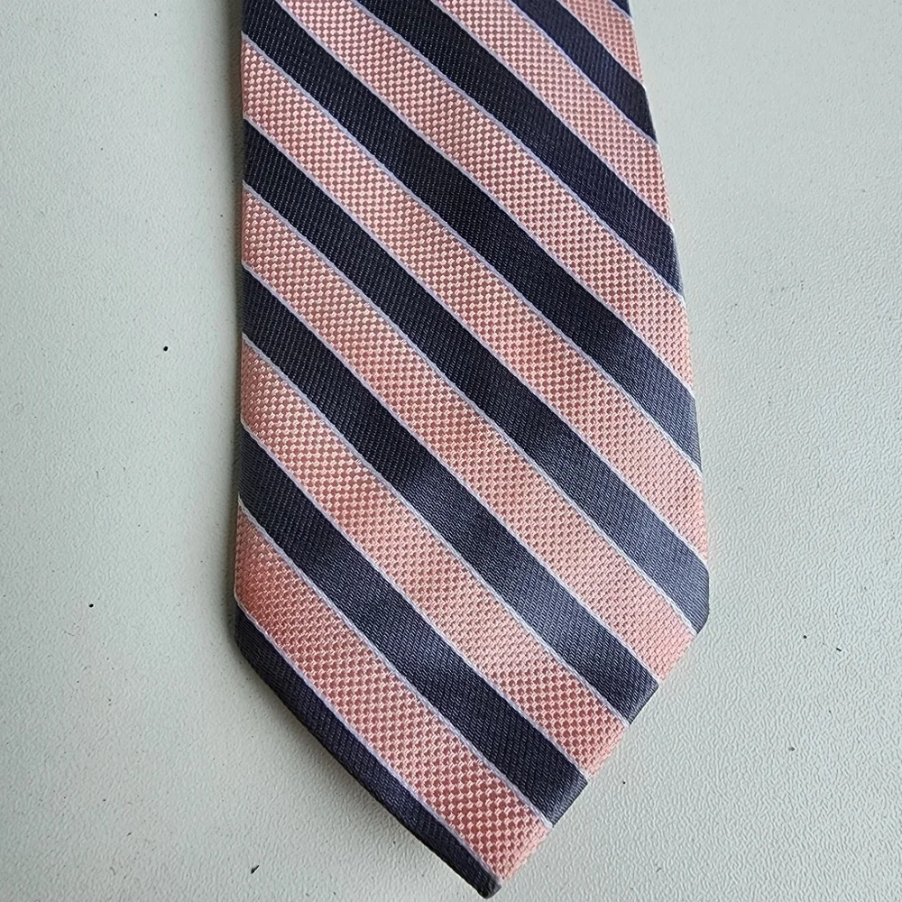 Boys Clip On Tie Striped Pre Tied Necktie Modern 15